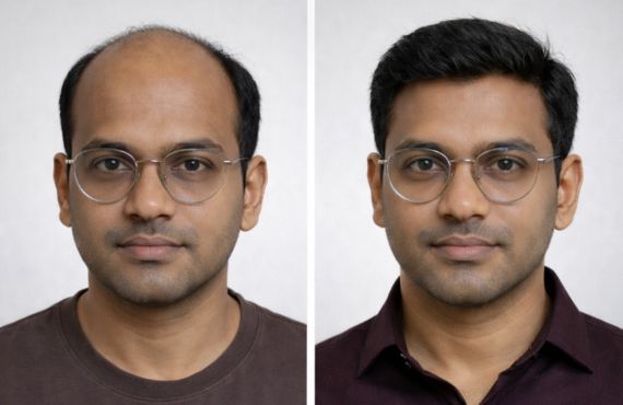 DHI Hair Transplant Before and After Results in Pollachi near Coimbatore